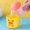 Conjunto de Copos de Enxaguante Bucal Infantil Pato Amarelo Desenho Animado Criativo Fofo Copo para Escovar os Dentes Copo para Escovar os Dentes de Bebê Copo de Bebida Casa