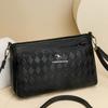 Bolso de Hombro Transfronterizo Nuevo Bolso de Moda para Mujeres de Mediana Edad Temperamento Combinable Cuero Suave Gran Capacidad Multicapa Bolso Bandolera Venta al por Mayor