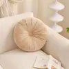 Almohada Redonda con Forma de Calabaza de Nuevo Producto Transfronteriza, Cojín Grueso de Color Sólido para Sofá de Sala de Estar, Almohada para Cabecero de Cama de Dormitorio