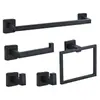 Conjunto Preto de Nova Barra de Toalha Rack de Toalha Doméstico de Aço Inoxidável Pingente de Banheiro Pingente de Ferramentas de Banheiro