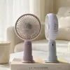Mini ventilador de mesa para exportação transfronteiriça, simples, estiloso, portátil imprimível, bateria removível, ventilador de comércio exterior