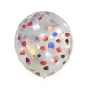 Adsorción rápida lentejuelas globo de látex Globo de confeti 12 pulgadas 2.8g globo transparente con lentejuelas