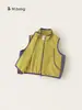 Ropa para niños Bangxuan Huzhou Zhili, chaleco de color block con cuello alto para niños, top sin mangas con cremallera para bebé de primavera y otoño, chaleco para niños
