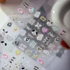 Cyansea Transfronterizo Popular Lindo Oso de Dibujos Animados Lazo Relieve Tridimensional Pegatinas para Uñas Artísticas Pegatinas de Decoración DIY