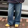 Conjunto Casual para Niña 2026 Otoño Nuevo Estilo: Camiseta Rayada de Dibujos Animados y Jeans para Niños Mayores, Ropa de Otoño para Niños