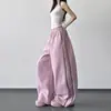 Pantalones Deportivos Holgados Adelgazantes con Cordón para Mujer, Estilo Casual Perezoso de Línea A con Caída, Pierna Ancha, Novedad Primavera/Otoño 2026