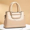 Estilo Nuevo Patrón de Piedra Patrón a Cuadros Cuero Brillante Moldeado Gran Capacidad Textura Simple Estilo Extranjero Bolso de Hombro Cruzado para Mujer Transfronterizo