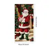 Nova decoração de porta de Natal transfronteiriça da Amazon com Papai Noel para entrega de presentes, pano de fundo para atmosfera de festa de fim de ano