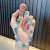 Llavero Colgante de Cadena con Cuentas de Cristal Llavero Colgante para Bolso Llavero de Coche Regalos Pequeños para Estudiantes Venta al por Mayor