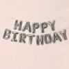 Feliz Cumpleaños Globo Letra Inglesa Traje de Cumpleaños Primer Año de Niño Imitación US Globo de Película de Aluminio para Fiesta de Cumpleaños