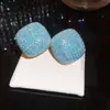 Pendientes de Botón Cuadrados de Circonita Brillante Aguja de Plata, Pendientes de Moda de Lujo Ligero de Gama Alta, Nuevo Modelo 2026, Accesorios Versátiles para Orejas Estilo Socialité