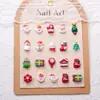 Acessórios de Nail Art de Desenho Animado de Natal Populares Transfronteiriços Papai Noel Tridimensional Fofo Árvore Acessórios de Unha Vestíveis Decorações