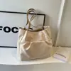 Bolsa de Cor Sólida Grande Capacidade Feminina Outono 2024 Nova Moda Bolsa Tote Simples Bolsa de Ombro Versátil Bolsa para Trabalho e Escola