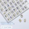 Cristal Azul Luz de Luna uña diamante joyería al por mayor flash amor rectangular mariposa Oval uña Vidrio fondo puntiagudo Pedrería