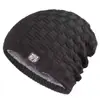 Gorro de Punto para Hombre Gorro de Algodón Forrado de Lana Engrosado que Muestra la Cara Gorro Pequeño de Lana Otoño e Invierno Protección Cálida para los Oídos Gorro para el Frío Gorro para el Frío