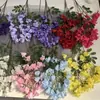 Jacaranda Simulado Venta al por Mayor Plantas Verdes de Ingeniería Flores Falsas Ramas Decorativas Patio Lila Accesorios para Fotografía de Bodas Azul y Morado
