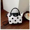 Bolso de lunares estilo coreano, bolso de hombro de lujo de nicho, moda otoño e invierno 2026, elegante bolso cruzado para el hombro y debajo del brazo para el trabajo