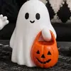 Adornos de fantasmas pequeños de Halloween transfronterizos, decoración creativa para el hogar, lindos adornos de escritorio de fantasmas, artesanías de resina