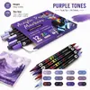 Los 240 rotuladores acrílicos de doble punta y doble color más vendidos de Amazon, bolígrafos de dibujo para niños con punta suave, set de papelería, rotuladores para graffiti