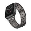 Correa para Apple Watch Estilo Cadena de 22 mm Adecuada para Todas las Series iWatch Correa de Aleación Incrustada con Diamantes Correa de Acero de Moda