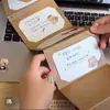 Álbum de cartões estilo sanfona, kit de artesanato de cartão de felicitações retrátil, um presente criativo para casais no Festival Qixi e Dia dos Namorados, prático e durável