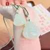 Colgante de Buda Maitreya Verde Jade Afgano Natural y Blanco, Nueva Figura de Buda Rosa de Doble Cara Estilo Chino, Adorno Rico en Aceite y Delicado