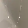 Elegante Cadena para Clavícula con Cuello de Mariposa Estilo Coreano para Mujer, Nuevo Simple Versátil Moda Nicho Gama Alta Ins Cadena