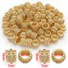 Chapado en Oro Blanco de Oro Real de 18 Quilates Plata Gruesa Color Plateado Conservación del Color Espiga de Trigo con Circonita Perla de Agujero Grande Separador Colgante Colgante Accesorios de Joyería DIY