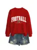 Mãe de futebol Amazon eBay site independente casual versátil feminina gola redonda manga longa moletom transfronteiriço comércio exterior