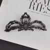 Horquilla de araña de Halloween con diseño de tiburón grande, horquilla de metal con diseño de moda, accesorios para el cabello de fiesta con viento frío para mujer