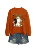 Amazon eBay site independente moda divertida fofa feminina estampa de leopardo laço fantasma morcego gato moletom