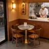 Tienda de Fideos, Tienda de Fideos de Arroz, Juego de Mesas y Sillas para Restaurante, Mesas y Sillas para Restaurante Japonés, Tienda de Snacks de Comida Rápida, Casa de Té, Mesa de Comedor de Pizarra