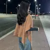 Traga Sua Própria Elegante Manta Xale com Recortes para Mulheres no Outono e Inverno Cardigã de Lã Tricotado Cor Lisa com Manta Xale Recortada