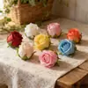 Cabeças de Rosa Artificiais Feitas de Tecido de Seda para Paredes de Flores de Casamento, Pequenas Cabeças de Flores Artificiais Frescas para Decoração de Casamento e Arranjo de Paredes e Arcos de Flores