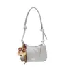 Bolsa de Almohada Versátil Chic de Nicho Coreano Nueva Moda Simple Bolso Tejido de Mano Bolso de Hombro Único de Alta Gama