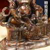 Yuan Hui Xizang Buda artigos de adoração ornamentos de Buda cobre artesanal Nepal 7 polegadas Deus da Riqueza Amarelo Xizang Buda Bala