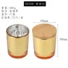 Taza de vidrio electrochapado para vela DIY hecha a mano casera recipiente para vela de aromaterapia de cera de soja Portavelas decoración taza vacía venta al por mayor