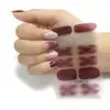 Novos Adesivos de Unha de Cristal Rosa Sonhador Estilo Coreano Mais Vendidos da Amazon Adesivos de Unha Coloridos Doces Conjunto Completo Atacado