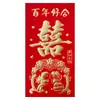 Novo Estilo Envelope Vermelho de Casamento com Borlas, Caractere Criativo Dupla Felicidade, Grande Bolsa de Envelope Vermelho, Presente de Dez Mil Yuan, Envelope Vermelho Específico para Casamento