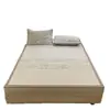 Conjunto de 3 Peças de Matelassê Jacquard de Seda de Gelo com Contas para Resfriamento de Verão com Lençol com Elástico, Lençol com Sensação Fresca, Tapete Macio Lavável com Ar Condicionado para o Verão