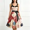2026 Nuevo Modelo Vestido de Tirantes con Estampado Floral Artístico Vintage para Mujer, Impresión Digital 3D, para Comercio Electrónico Independiente y Amazon