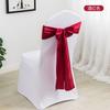 Decoración de Boda Adorno Caliente Cinta de Satén Cinta Decoración Flor en Respaldo de Silla Funda Elástica para Silla Lazo