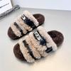 Hermosas Pantuflas de Felpa de Piel de Cordero con Suela Gruesa, Super Populares entre las Celebridades de Internet, para Mujer, Uso Exterior a Principios de Otoño e Invierno, Gama Alta, Nuevo Estilo 2025