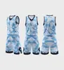 Conjunto de Uniforme de Baloncesto Retro Personalizado Transpirable de Secado Rápido Sin Mangas Jersey de Competición Deportiva al Aire Libre con Logo Personalizado