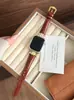 Correa de Reloj de Cuero Genuino con Patrón de Cocodrilo de Doble Tubo Adecuada para Apple Watch iWatch 12ª Generación 11/10