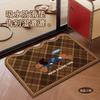 Alfombrilla Absorbente de Barro Diatomeas Retro Baño Dachshund Americano Puerta de Baño Alfombrilla Antideslizante Alfombra Resistente a Manchas de Inodoro