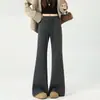 Calça Pantalona de Tricô para Gestante Outono/Inverno 2026 Nova Malha Amiga da Pele Calça de Pernas Largas Cordão Cintura Elástica Cobertura para Barriga de Gravidez Roupa Externa