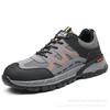 Sapatos de proteção transfronteiriços, sapatos de trabalho masculinos de verão respiráveis anti-esmagamento, anti-perfuração, sapatos de trabalho leves, fundo macio, resistentes ao desgaste, sapatos de proteção resistentes ao desgaste