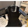 Chaleco Tejido con Encaje Empalmado, Puramente Sexy, para Mujer con un Diseño Elegante, Espalda Nadadora, Espalda Hermosa, Top sin Mangas, Hecho en Fábrica