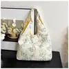 Bolsa Colete de Renda Borboleta Verão 2026 Estilo Coreano Tendência Bolsa de Lona Artística Grande Capacidade Bolsa de Aula para Estudantes para Mulheres